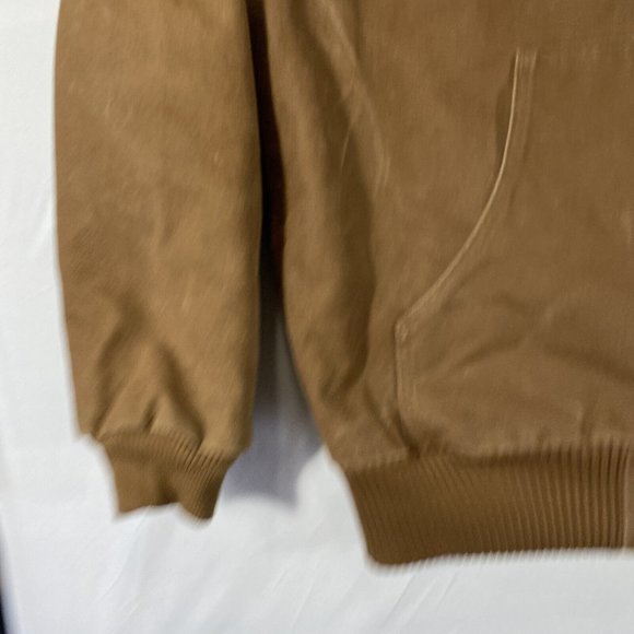 Carhartt Cotton Canvas Hooded Jacket Winter Work Lined Coat Mens Large CF41 - Picture 5 of 8